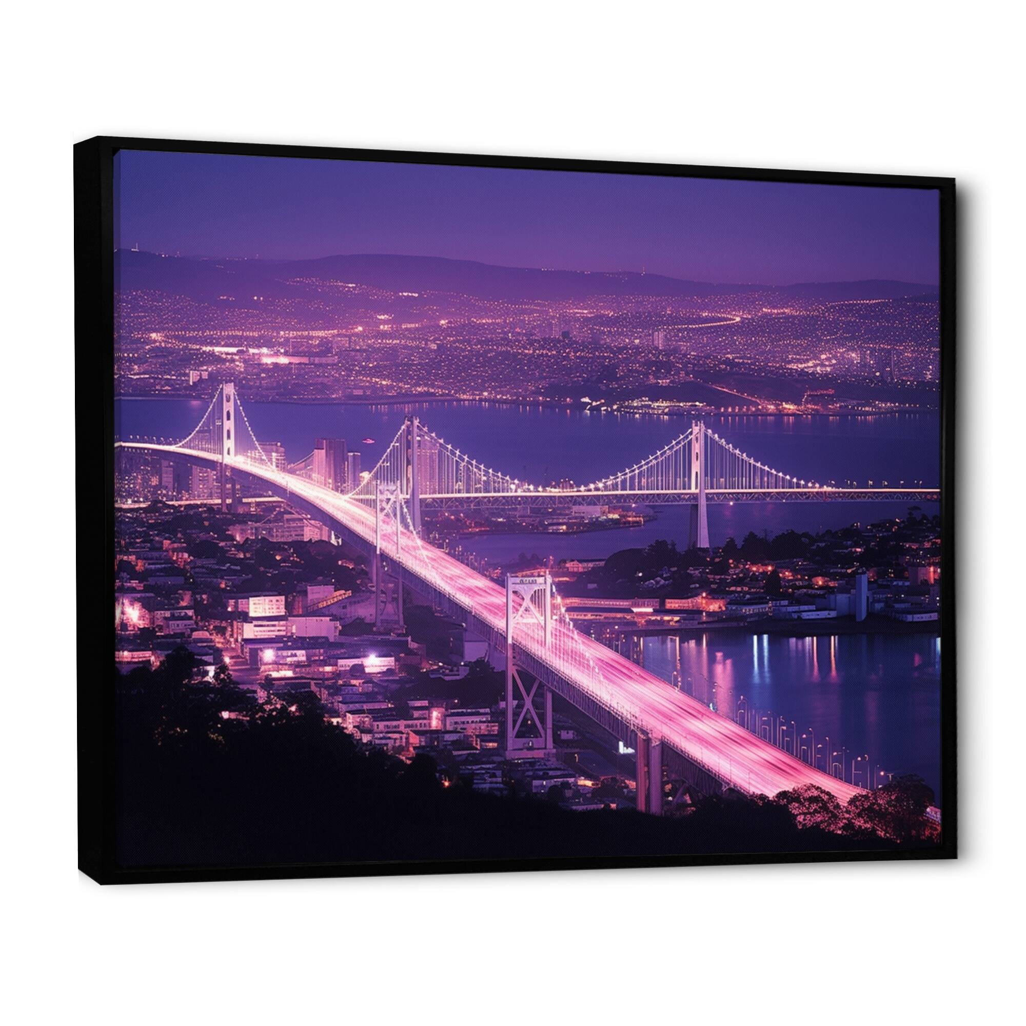 Designart "San Francisco skyline and Bay Bridge IX" City Architecture